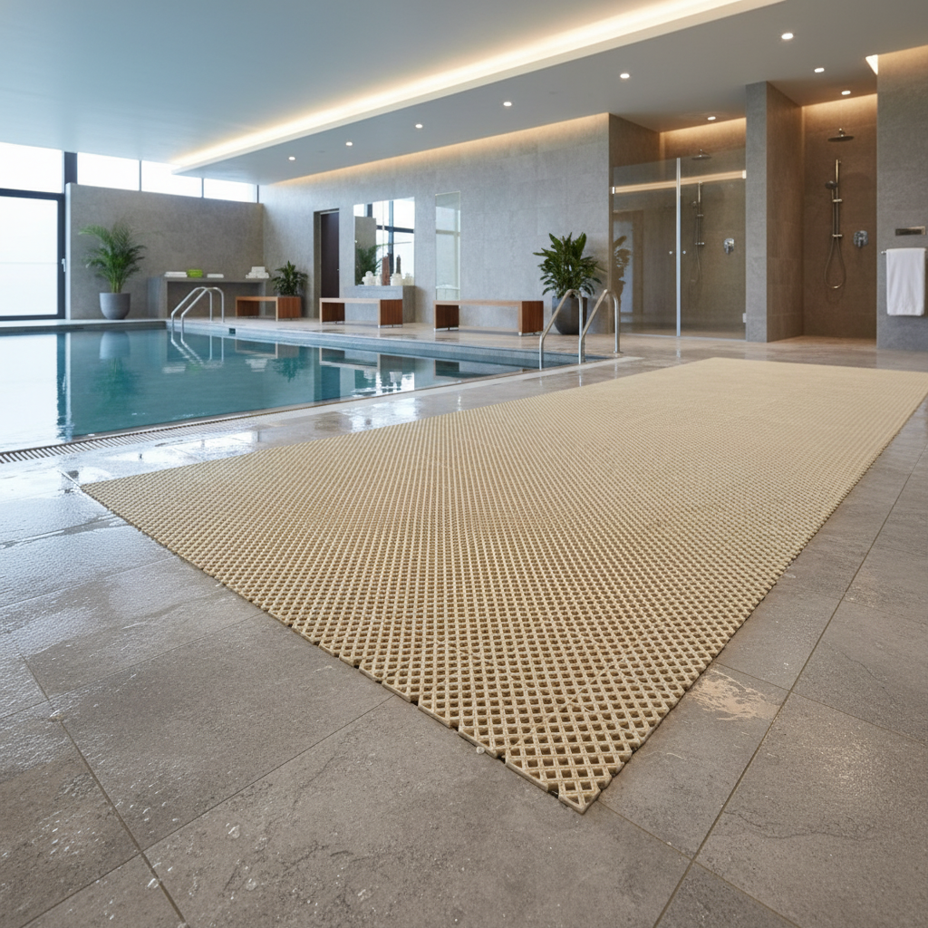 PVC Anti-Slip Matting - Beige - Spa Wellness Centre Use Case