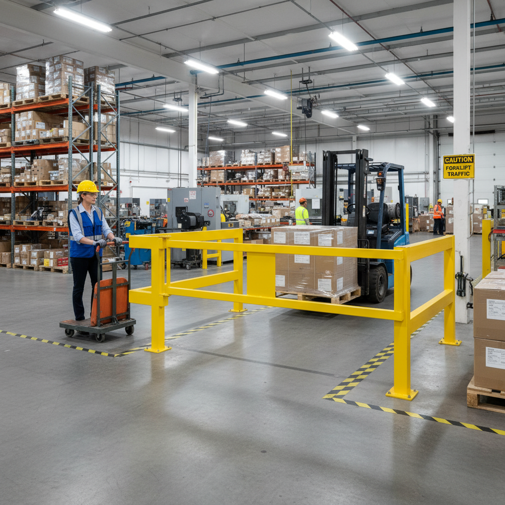 Premium Heavy Duty Railing Gate for Versatile MD and HD Guard Rail Systems with Self-Closing Option - side view | Barriers Co