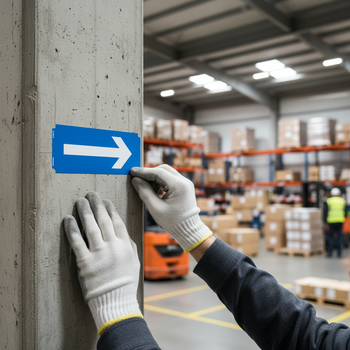 Professional Prohibition Sign with Arrow – Durable Material Options for Clear Workplace Safety Indication