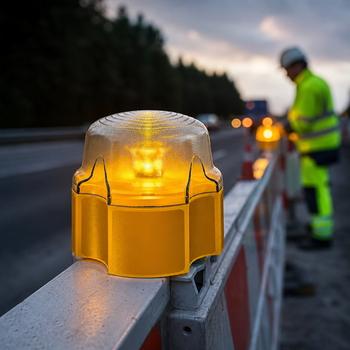 Amber LED Rechargeable Warning Light for Traffic Management