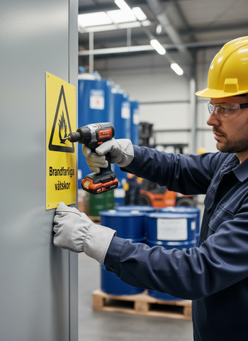 Premium Warning Sign for Flammable Liquids - Multiple Material Options and Sizes for Safety Awareness