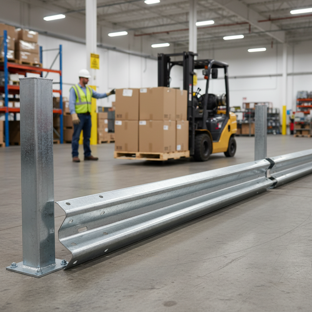 Custom Length Heavy Duty Corrugated Steel Beam for Impact Barriers - Galvanized and Ready for Installation | Barriers Co