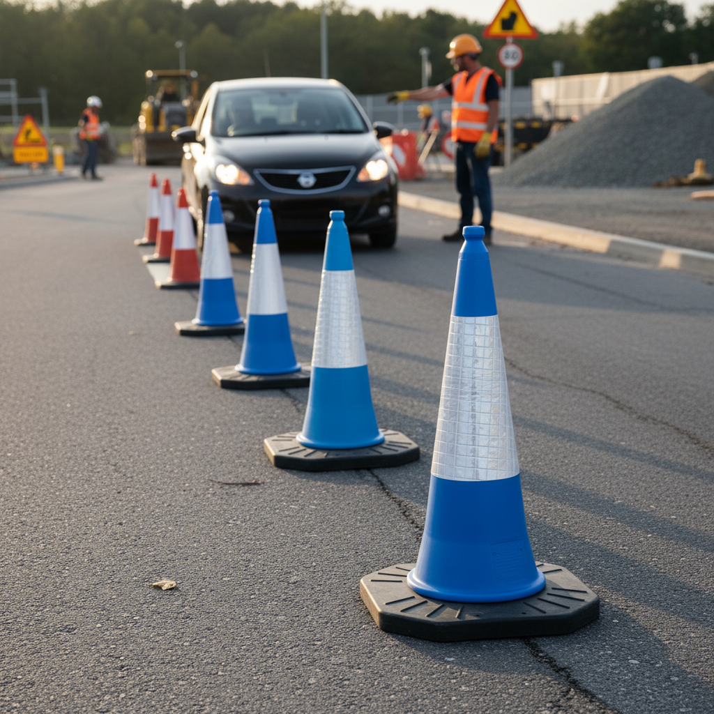 Professional Heavy Duty Traffic Cones 500mm, 750mm, 1000mm - Durable Road Safety Equipment for... - side view | Barriers Co