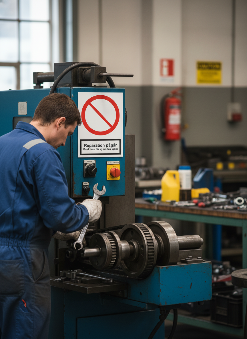 Premium Safety Sign for Machine Repair - Multiple Materials and Sizes for Clear Workplace Communication