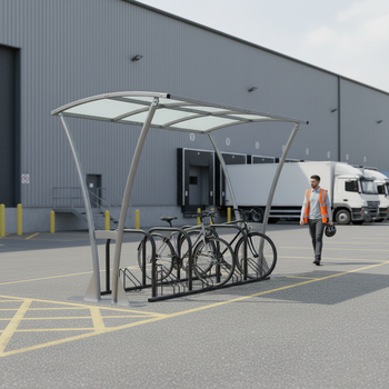 Premium Multi-Use Outdoor Shelter with Curved Roof Design - Durable Galvanised Steel Frame and Customizable Lengths up to 5 Metres