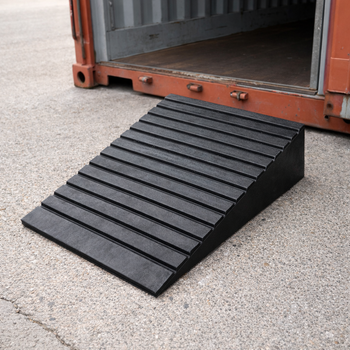 Rubber Container Ramps – 400mm Wide – Recycled Rubber – Temporary Use