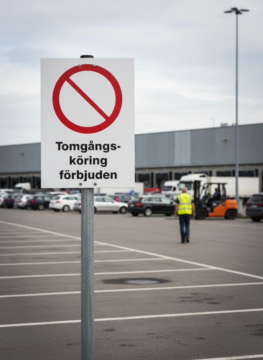 Premium Prohibition Sign - No Idling with Multiple Material Options for Effective Workplace Safety