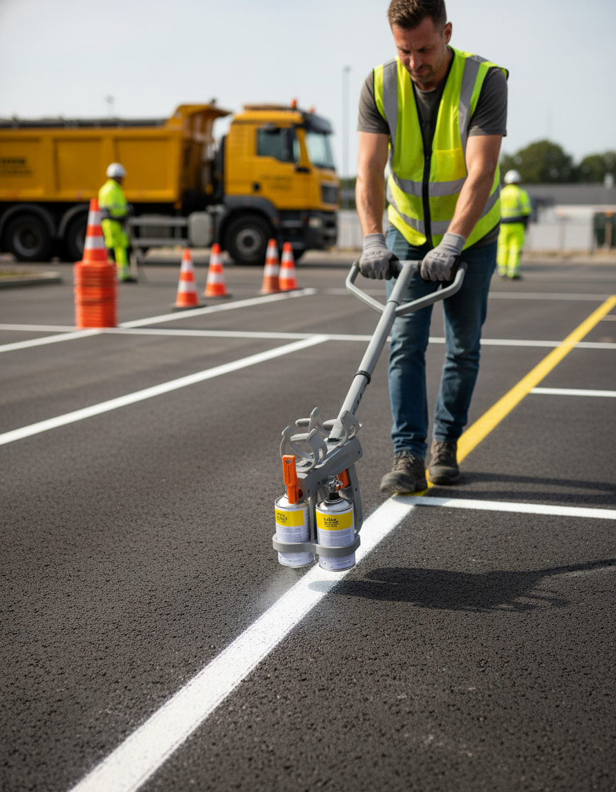 Premium Lightweight Handheld Line Marking Gun for Precise Floor Marking with Reduced Overspray