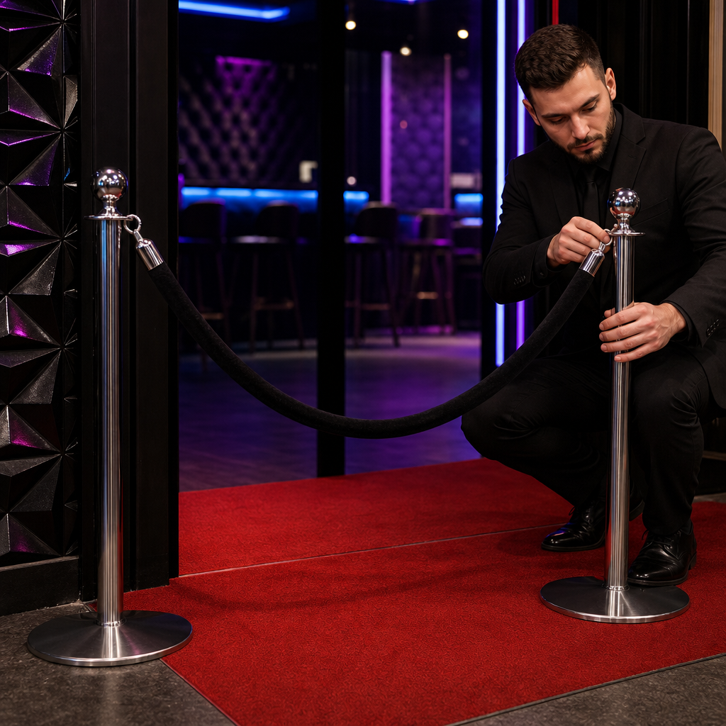Velour Rope Barrier 1.8m for Cinemas & Nightclubs