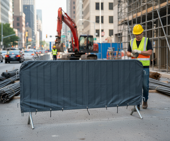 Premium Double-Sided Cover for Crowd Control Barrier - 2.3m Length, 1.1m Height for Enhanced Visibility and Protection