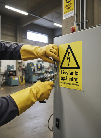 Premium Warning Sign - High Visibility for Dangerous Voltage in Various Materials and Sizes for Professional Safety Marking