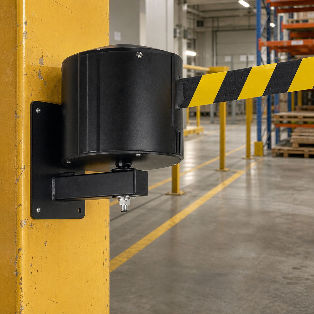 Heavy Duty Aluminium Retractable Belt Barrier 16m for Large Areas
