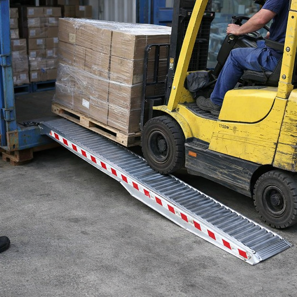 Aluminium Container Ramps – 1750mm x 510mm – 7500kg Capacity – Commercial Use
