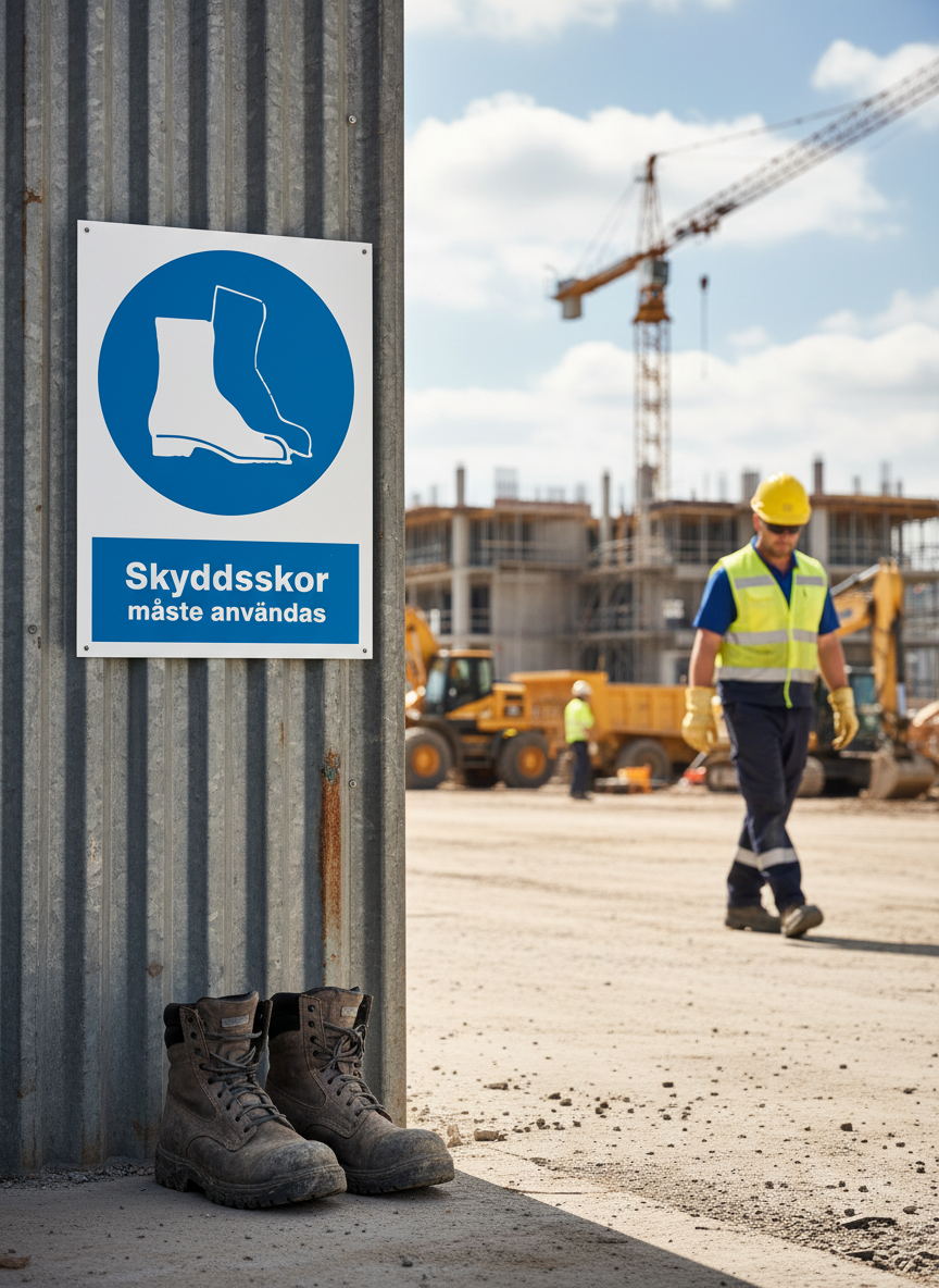 Premium Mandatory Safety Sign for Foot Protection - Various Materials and Sizes for Clear Workplace Communication