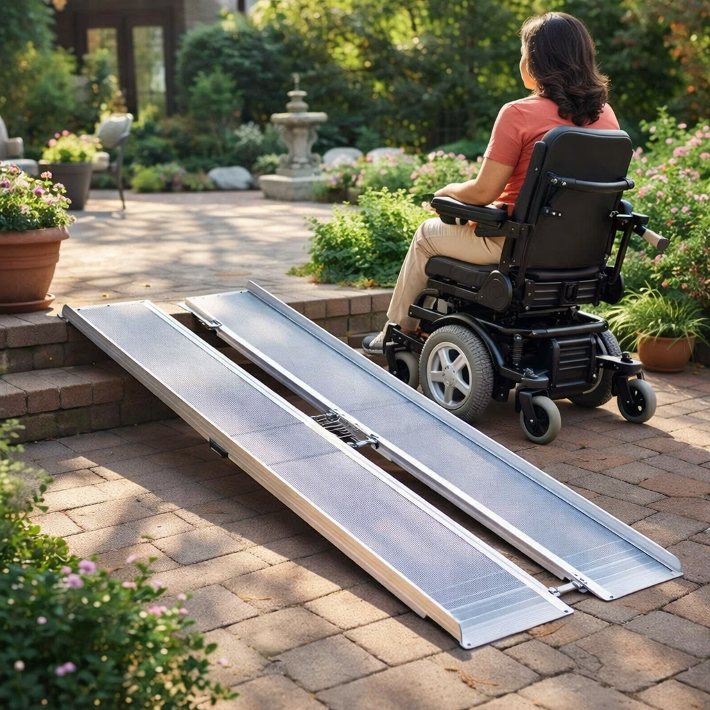 Wheelchair Bag – Extra Wide Folding Suitcase Ramp 2ft-6ft – Portable – Wheelchair & Scooter Access