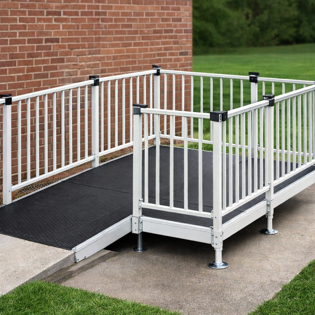 Modular Ramp Kit with Platform – 1500mm x 1360mm – Anti-Slip Surface – Wheelchair Access