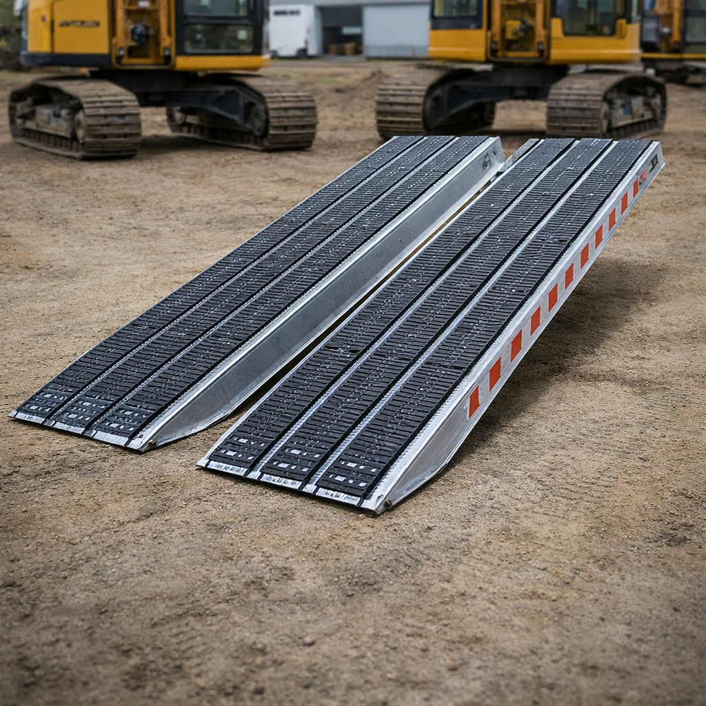 Steel Track Ramps – 4000mm x 480mm – Rubber Coating – Industrial