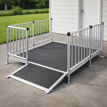 Modular Ramp Kit with Platform – 1500mm x 1360mm – Anti-Slip Surface – Wheelchair Access