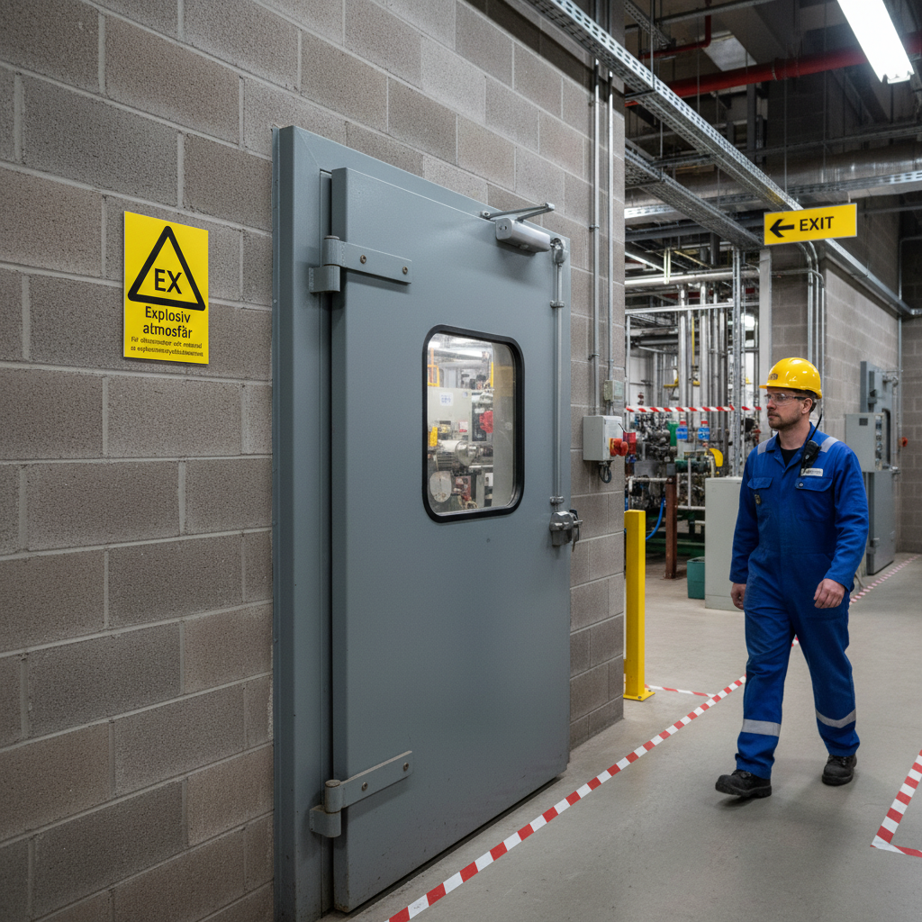 Premium Warning Sign for Explosive Atmosphere - Durable Materials with Multiple Mounting Options