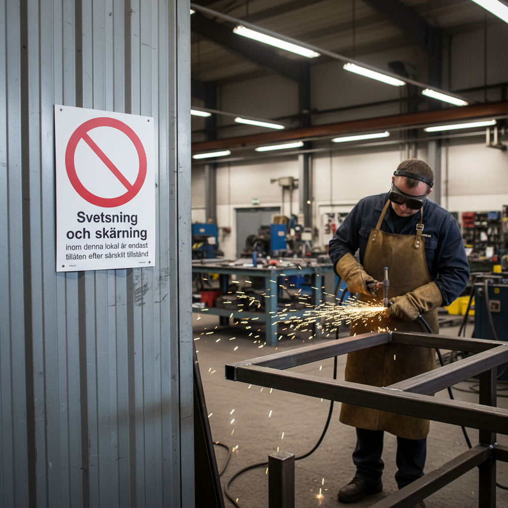 Premium Prohibition Sign for Welding and Cutting - Durable Materials in Multiple Sizes for Workplace Safety