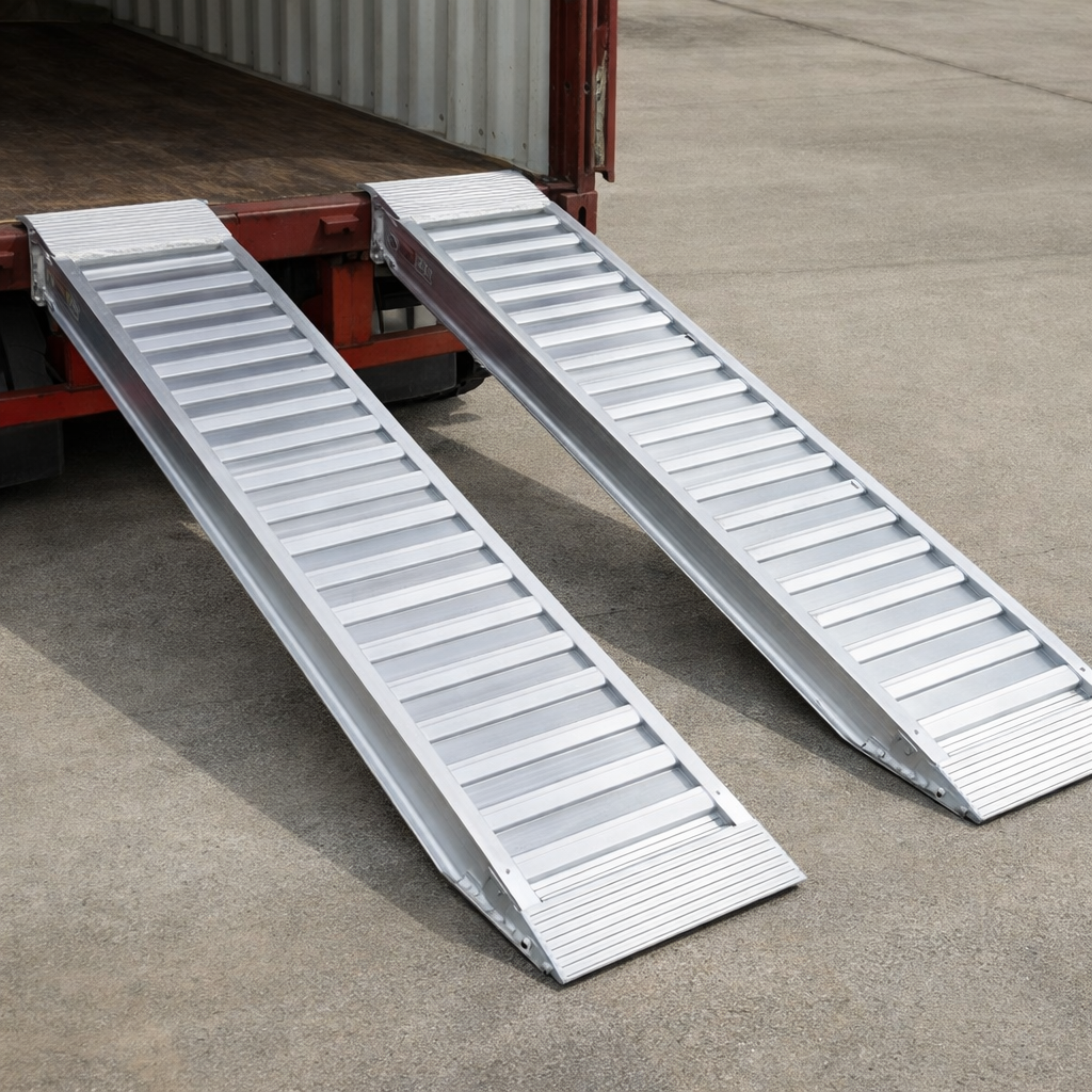 Aluminium Container Ramps – 1000mm x 510mm – 7500kg Capacity – Heavy Machinery Loading