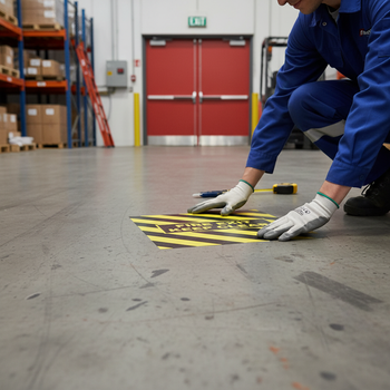 Premium Anti-Slip Fire Exit Marker - One-Piece Adhesive Application for Clear Exit Points