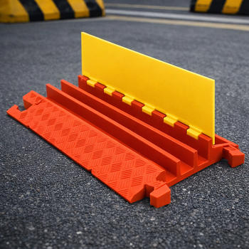 3 Channel Cable Protector – Orange/Yellow – Heavy Duty – Industrial Use