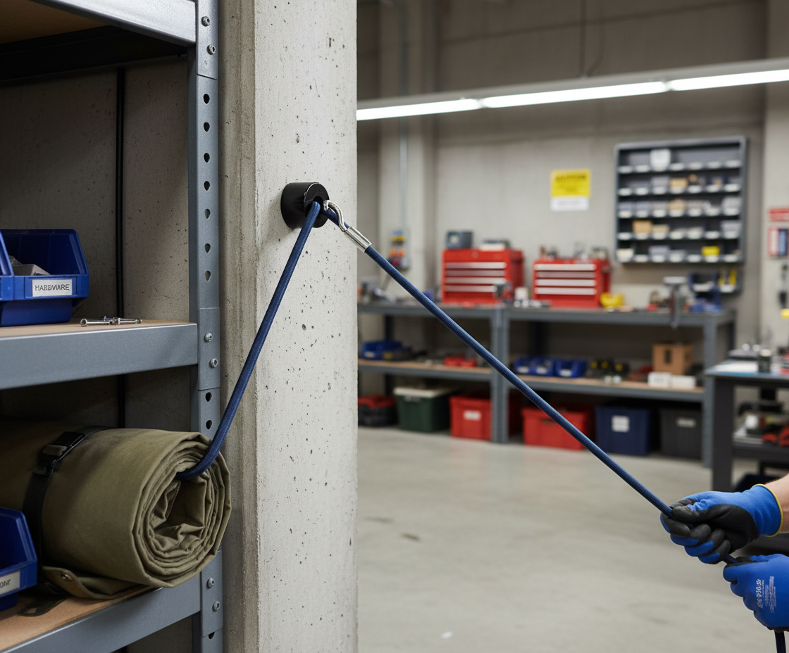 Premium Wall Terminators for Elastic Ropes - Black or Grey With Fastening Material for Easy Assembly