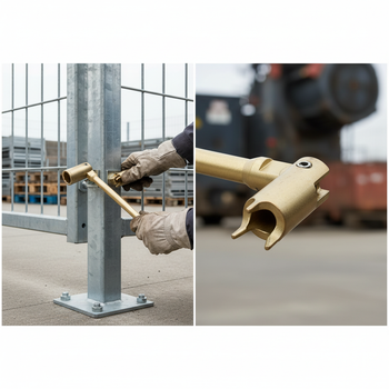 Premium Anti-Tamper Spanner Tool for Security Fence Fittings - Male 3 Pin Type - High-Quality Professional Grade for Industrial and Commercial Appl...