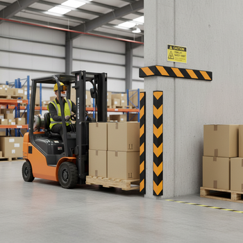 Heavy Duty Rubber Corner Protectors for Impact Protection - Ideal for Warehouses and Loading Docks