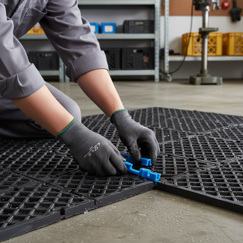 Professional Anti-Slip Draining Mat Connectors for Secure Matting System - High-Quality Professional Grade... | Barriers Co