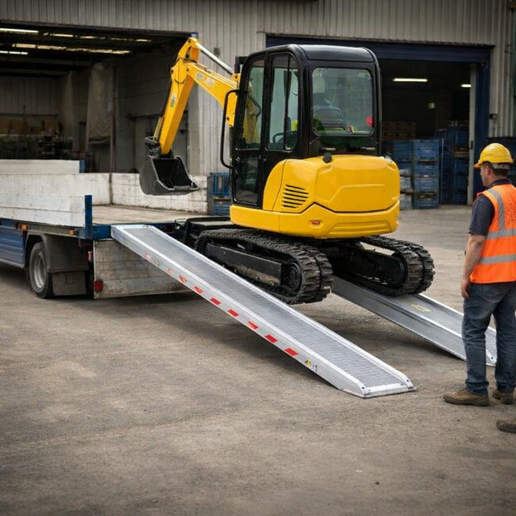 Aluminium Loading Ramps – 3500x400mm – 5540kg Capacity – Industrial Use
