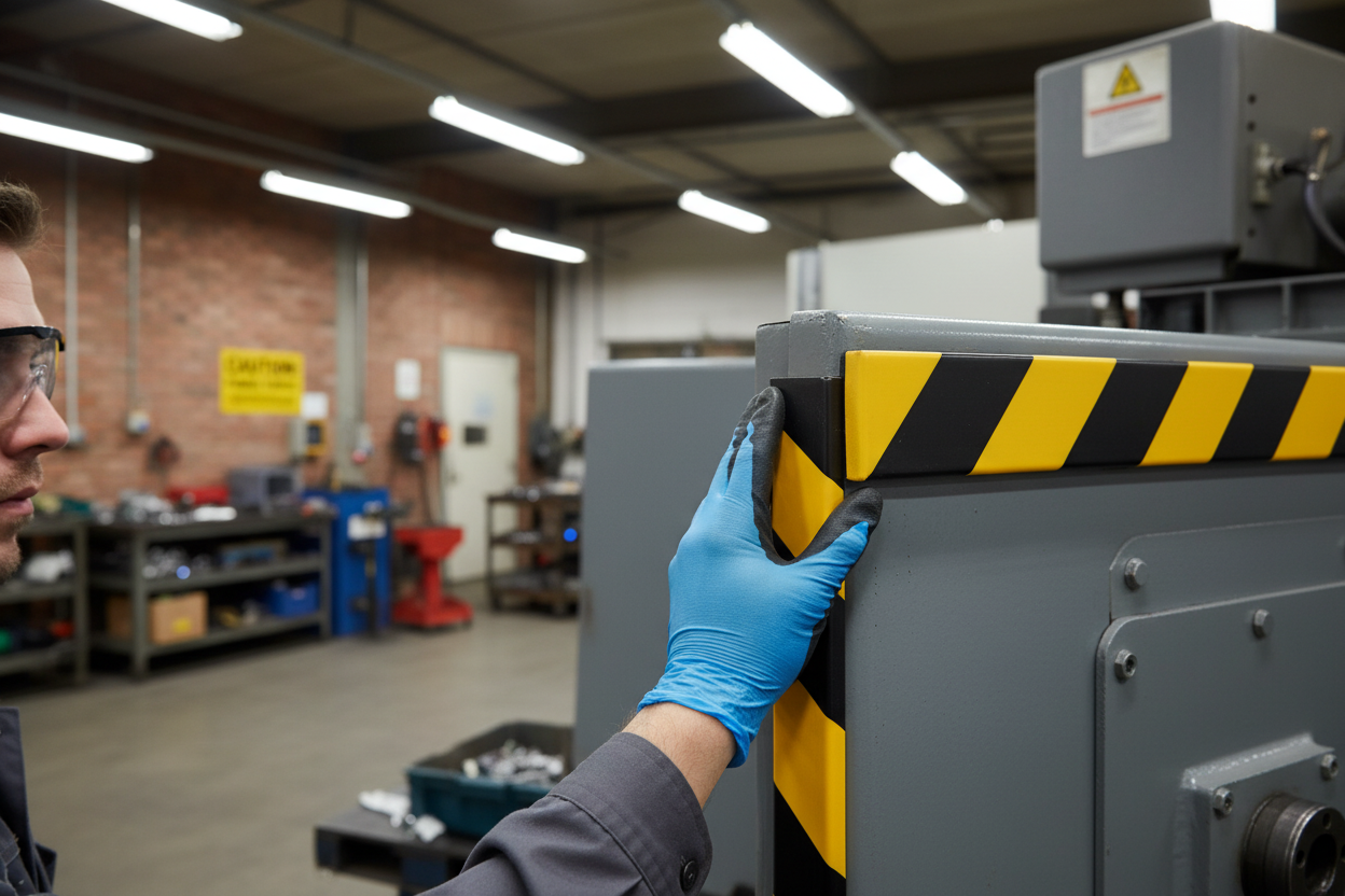 Premium Corner Protection Profile C20 – Magnetic for Impact Protection in Industrial Environments