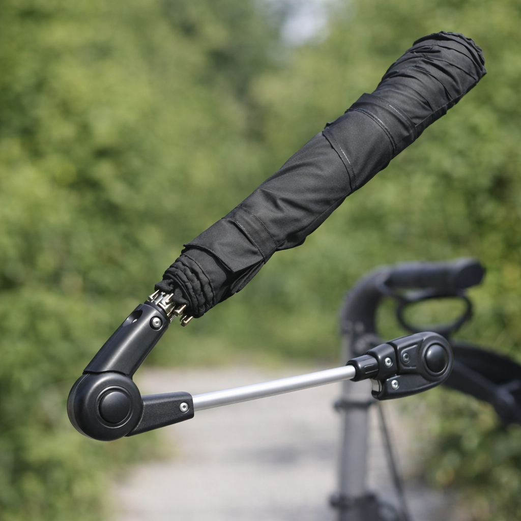 Rollator Umbrella – Black – Adjustable Design – Mobility Aid