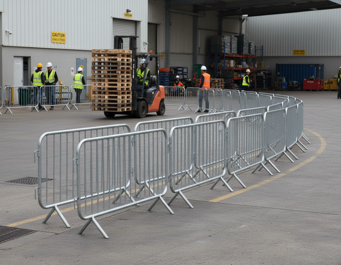 Premium Crowd Control Barrier Package - Fixed Foot Design, 25 Units for 57.5 Meters of Safety Management