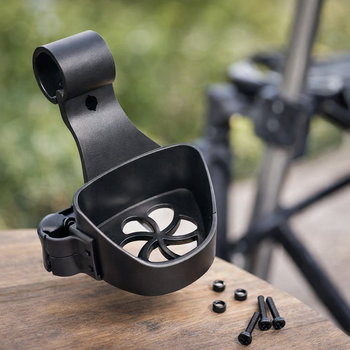 Walking Stick Holder – White – Secure Attachment – Rollator Accessory