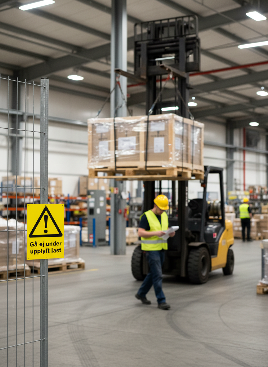 Premium Warning Sign - Do Not Walk Under Lifted Load in Various Materials and Sizes for Professional Safety Marking