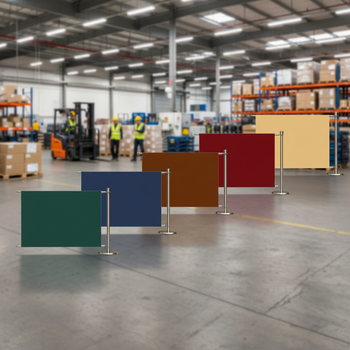 Premium Extension Kit for Café Barrier with 1500mm Wide Plain Colored Banner and Adjustable Posts