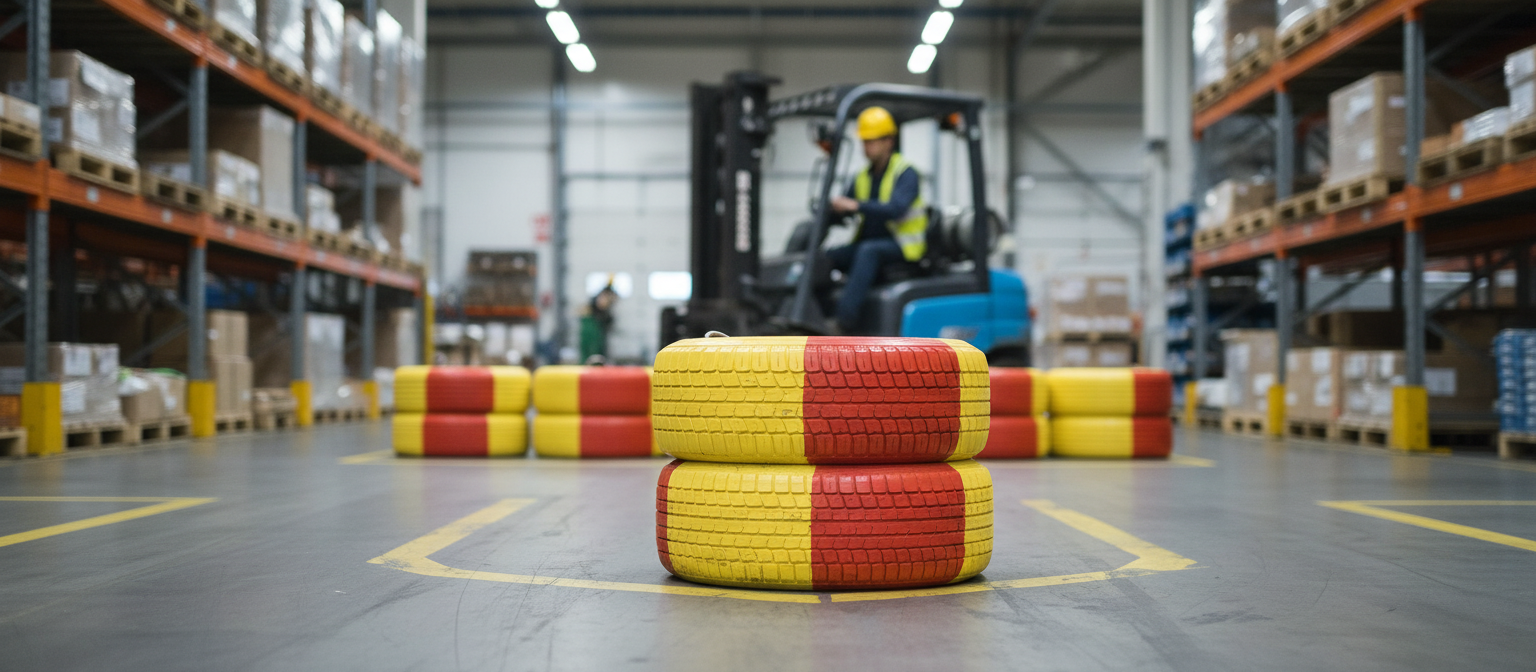 Premium Traffic Buffer for 80km/h Protection - Effective Safety Barrier for Road Workers and Drivers, 1050kg Weight and 3100mm Width