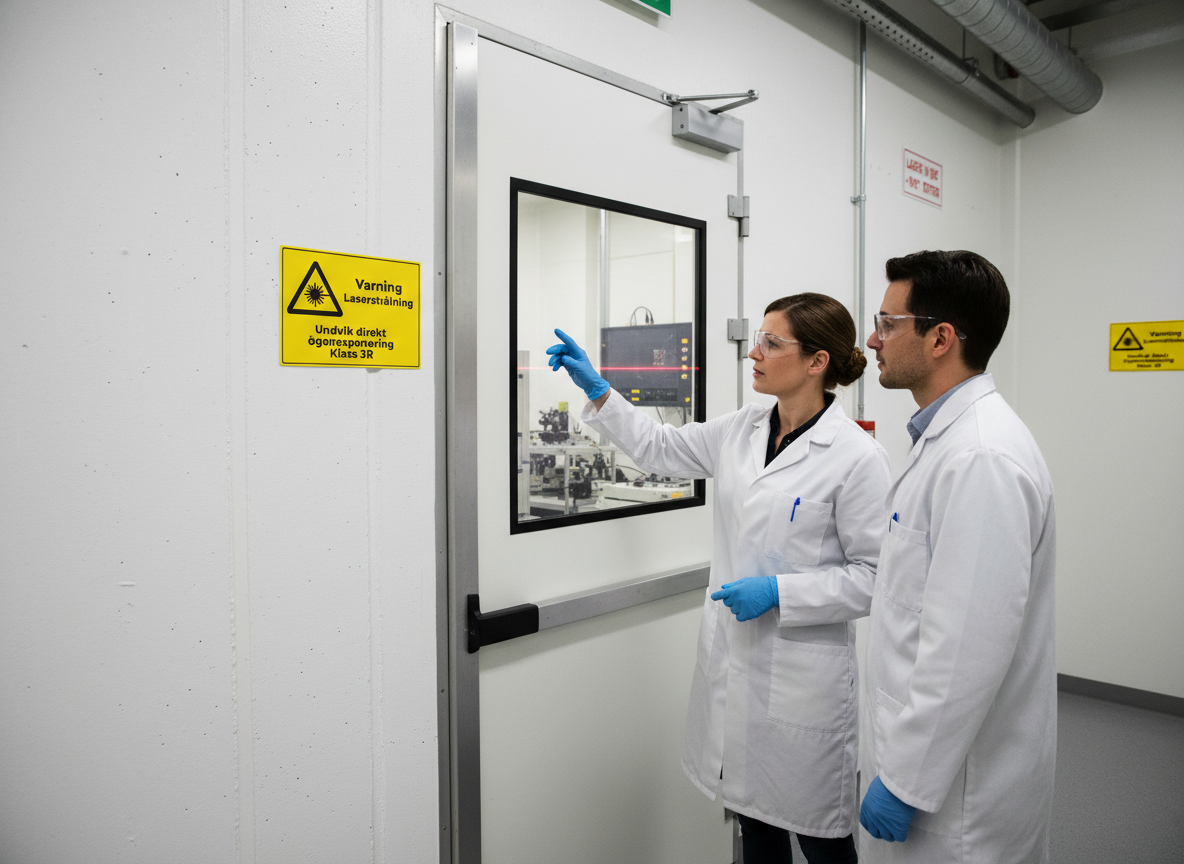 Premium Laser Warning Sign for Class 3R - Self-Adhesive, PVC-Free Plastic, Magnetic & Aluminum Options Available