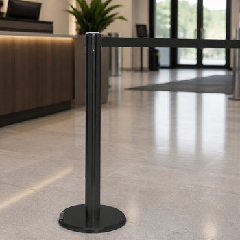 Belt Barrier System 4.9m x 50mm Cast Iron for Effective Crowd Control