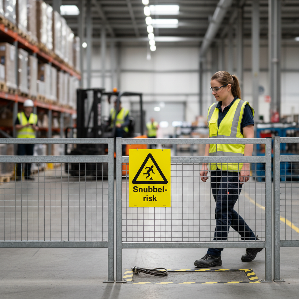 Professional Warning Sign for Trip Hazard - Durable Self-Adhesive, Plastic, Magnetic, and Aluminum Options Available