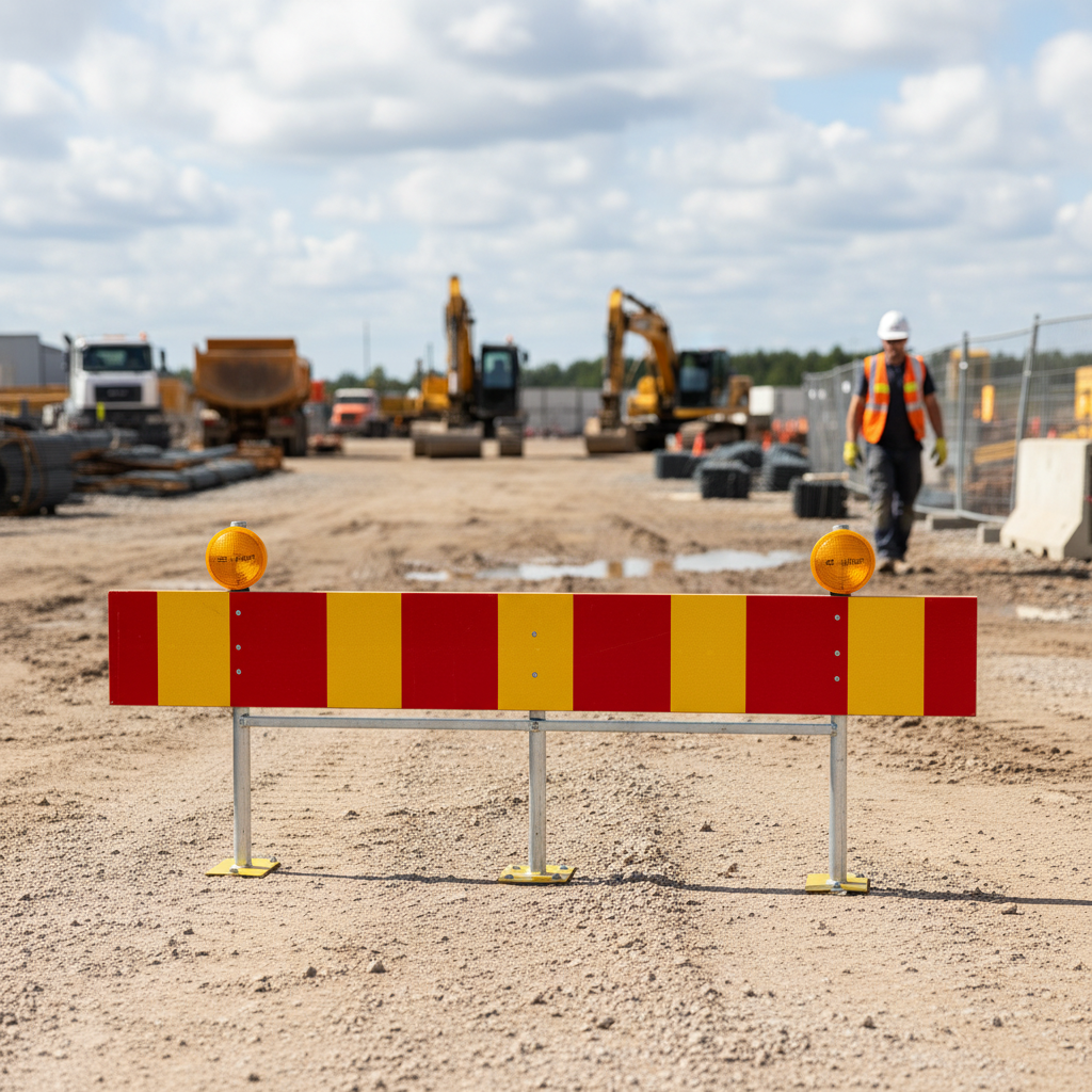 Premium High-Visibility Traffic Screen for Road and Worksite Barriers - Durable Red Construction for Enhanced Safety