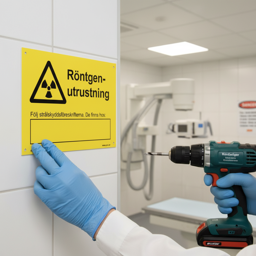 Premium Warning Sign for X-Ray Equipment - Durable Self-Adhesive, Plastic, Magnet and Aluminum Options Available