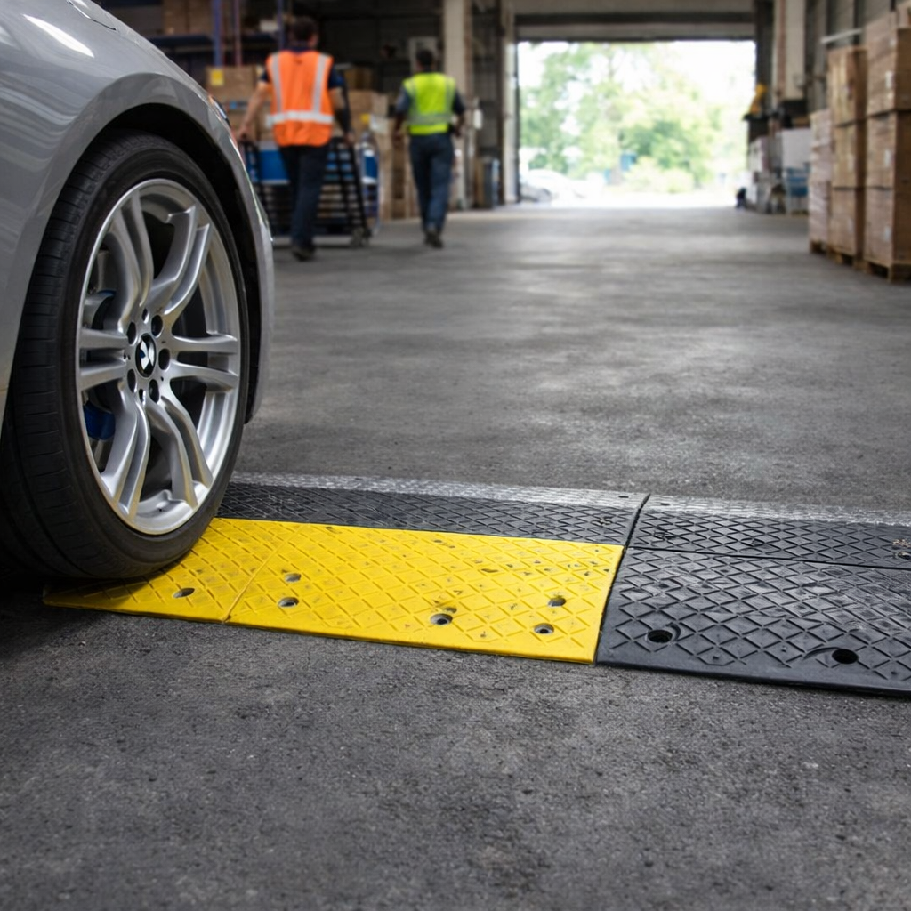 Heavy Duty Speed Bump Middle with Steel Plate – 3500mm x 450mm x 60mm – Commercial Use