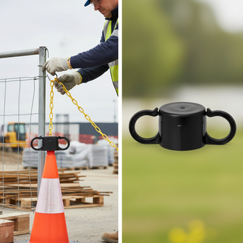 Premium Replacement Post Cap for Chain Support Posts - Black or Red with Secure Hooks