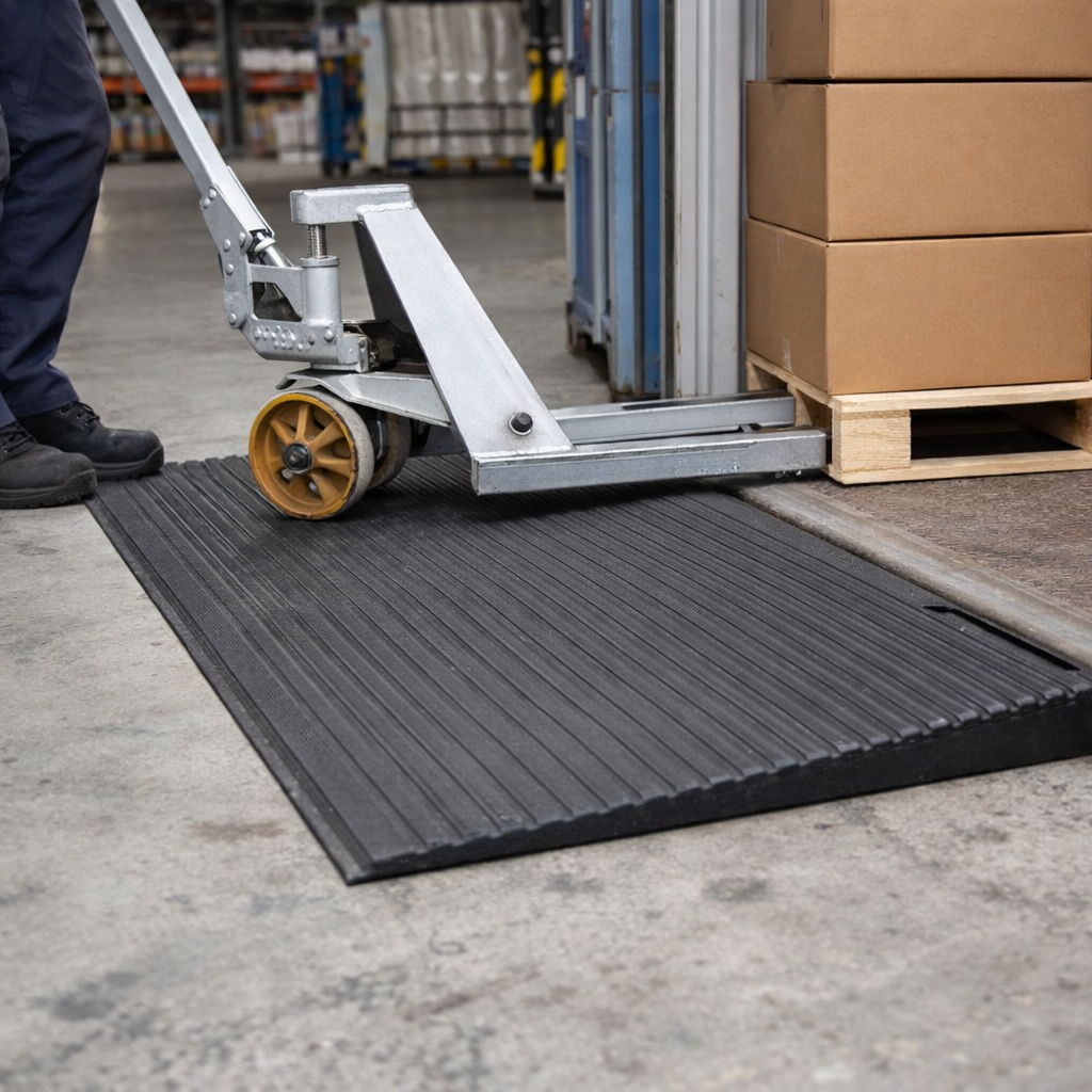 Rubber Threshold and Container Ramps – 100mm High – Heavy Duty – Wheelchair & Mobility Scooter Access