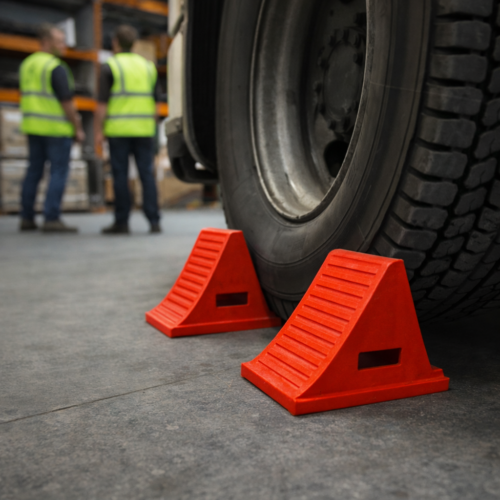 Wheel Chock – 23cm W x 21cm H x 29cm L – Heavy Duty – Vehicle Safety