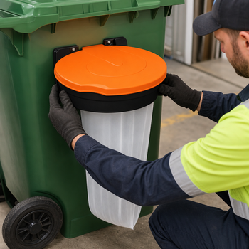 Durable Orange Modular Recycling Bin for Waste Management