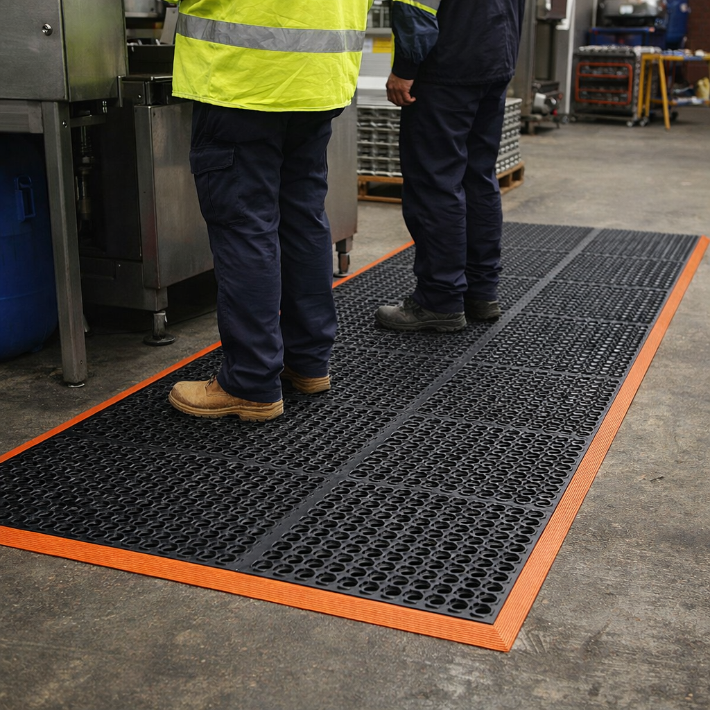 Anti-Fatigue Nitrile Mats Kit – Black – Industrial Grade – Wet/Dry Use